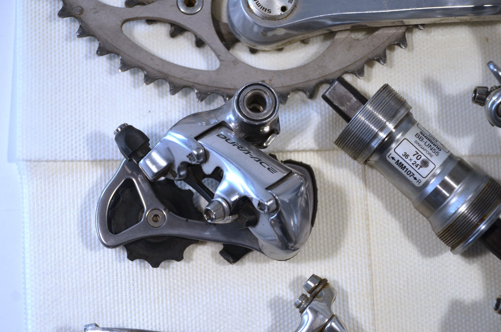 Dura Ace 7400 mixed 8 / 9 speed Groupset Group Eroica build w/ headset