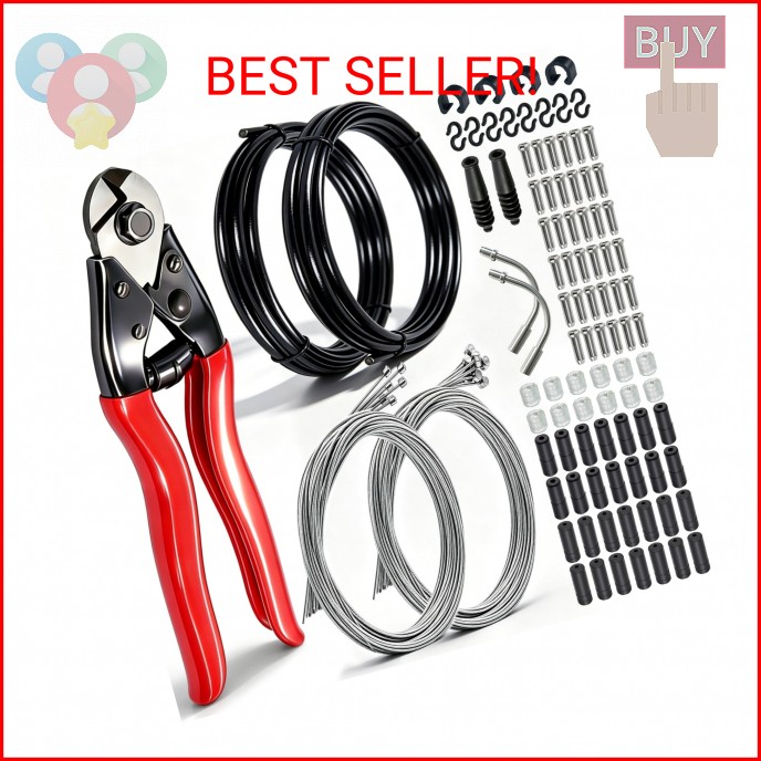 weideer 107PCS Stainless Steel Wire Cutter Bike Brake Cable Housing Shifter Cabl