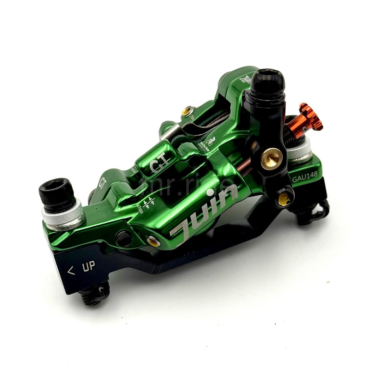JUIN GTP 4 Pistons Light Hydraulic Road/CX Bike Disc Brake set Caliper Green