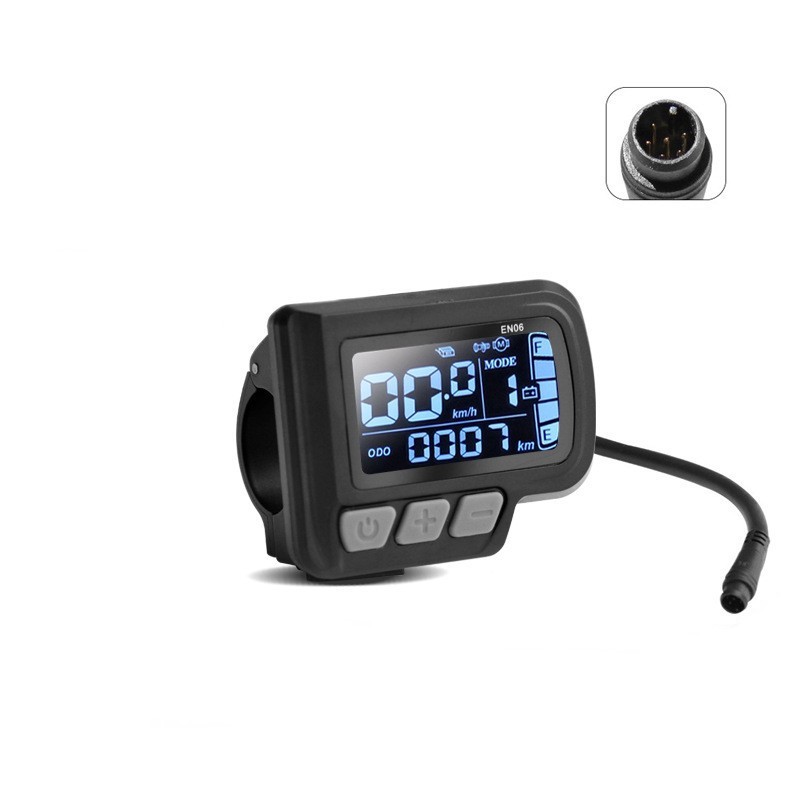 E-Bike electric scooter EN06 intelligent LCD instrument panel 6PIN WP plug