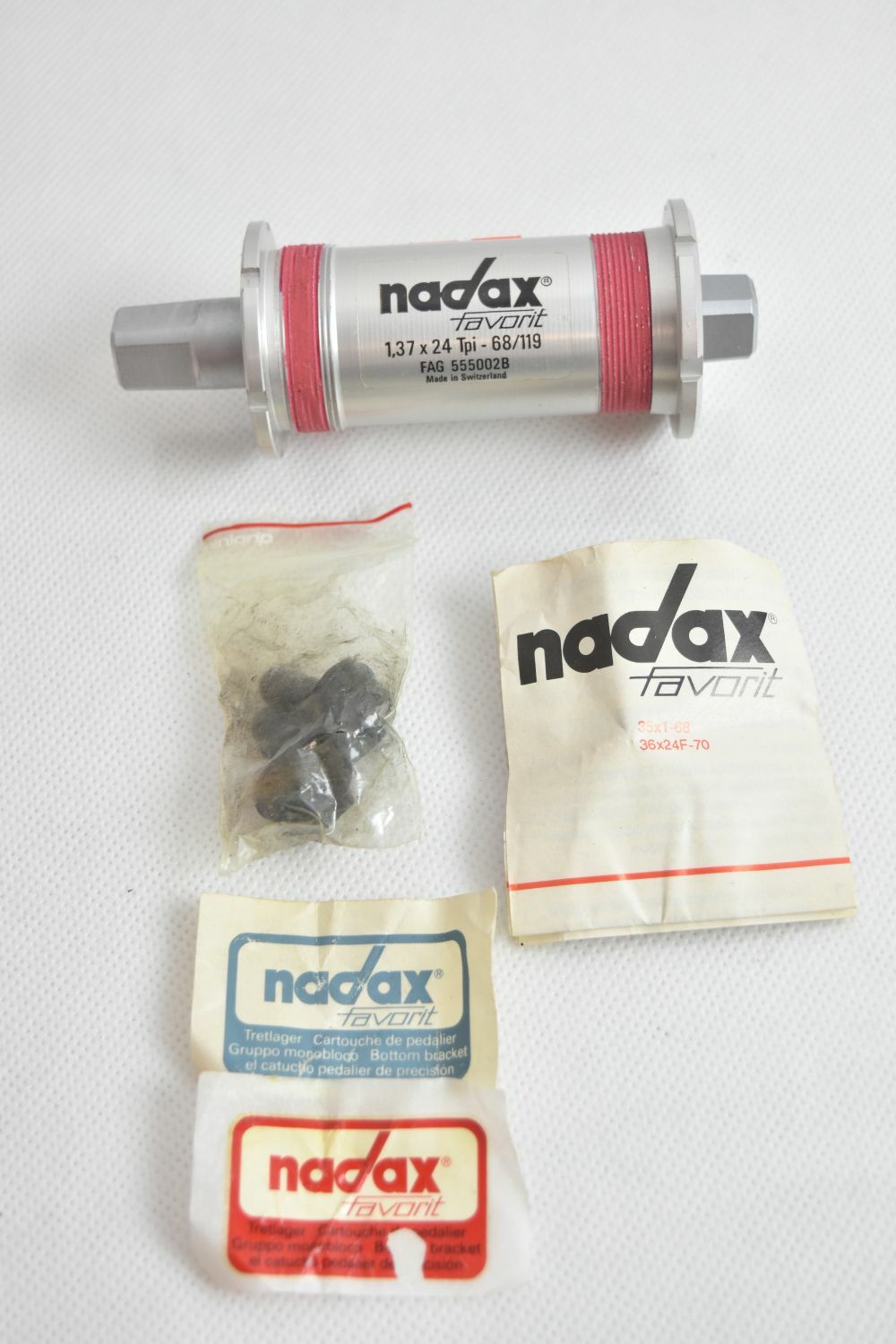 NADAX FAVORIT bottom bracket ! english threads ! 68x119mm ! NOS NIB !