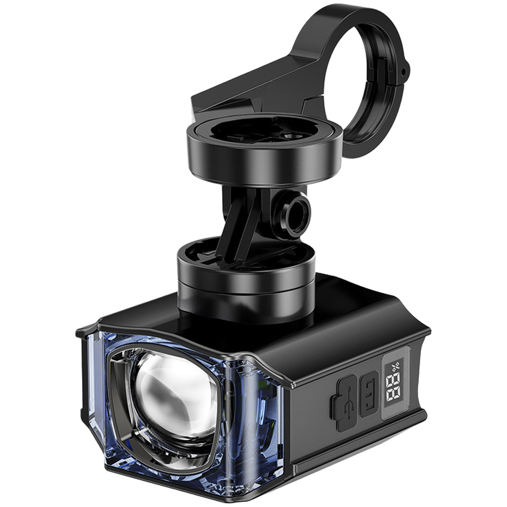 USB-C Powered Front Light for Bicycles Aluminum Body Remote Dual Light Control