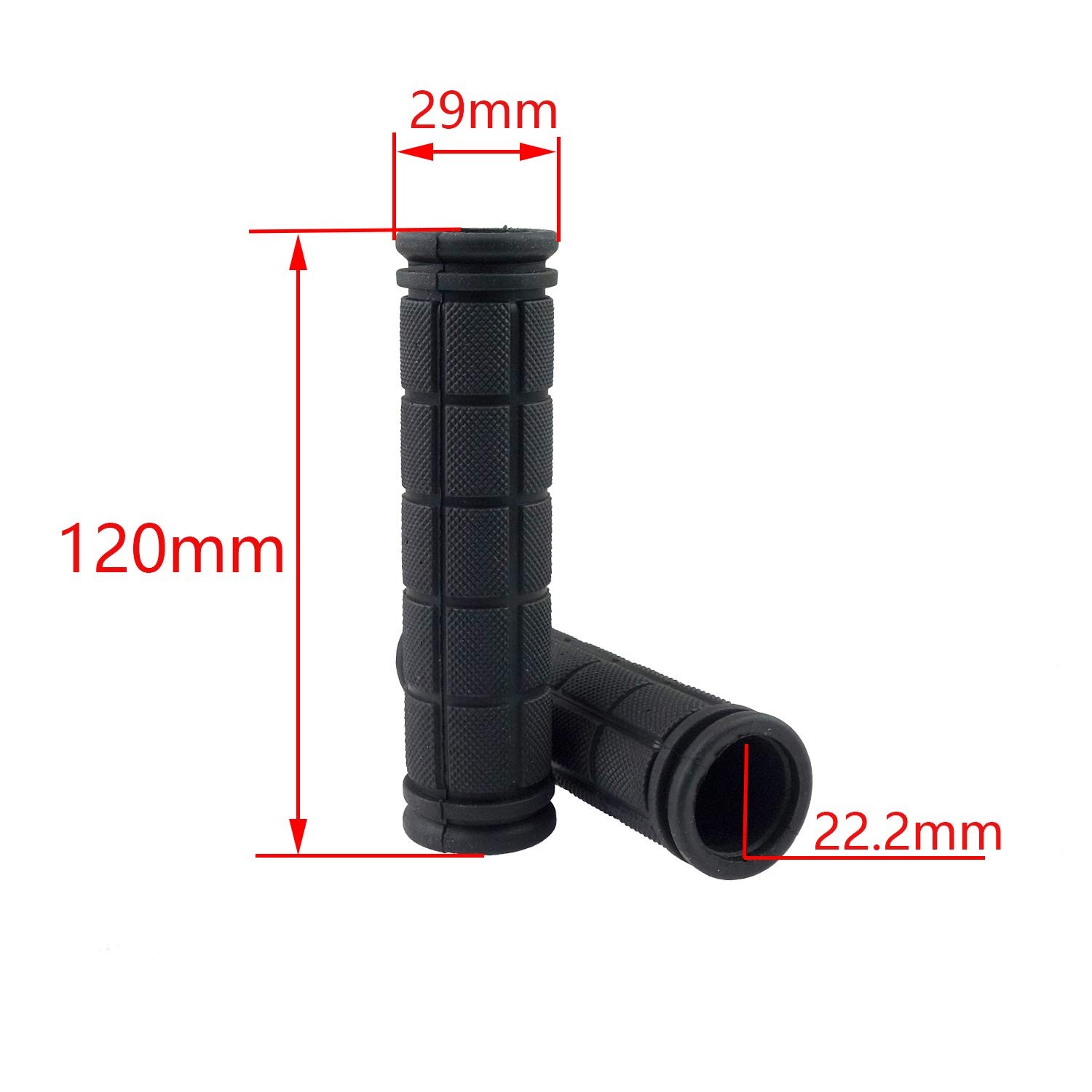 2 Pairs Bike Handlebar Grips for Bikes (Black)