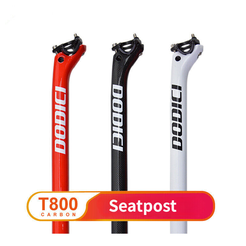Carbon Bicycle Seatpost Offset 25mm MTB Road Bike Saddle Post 27.2/30.8/31.6mm
