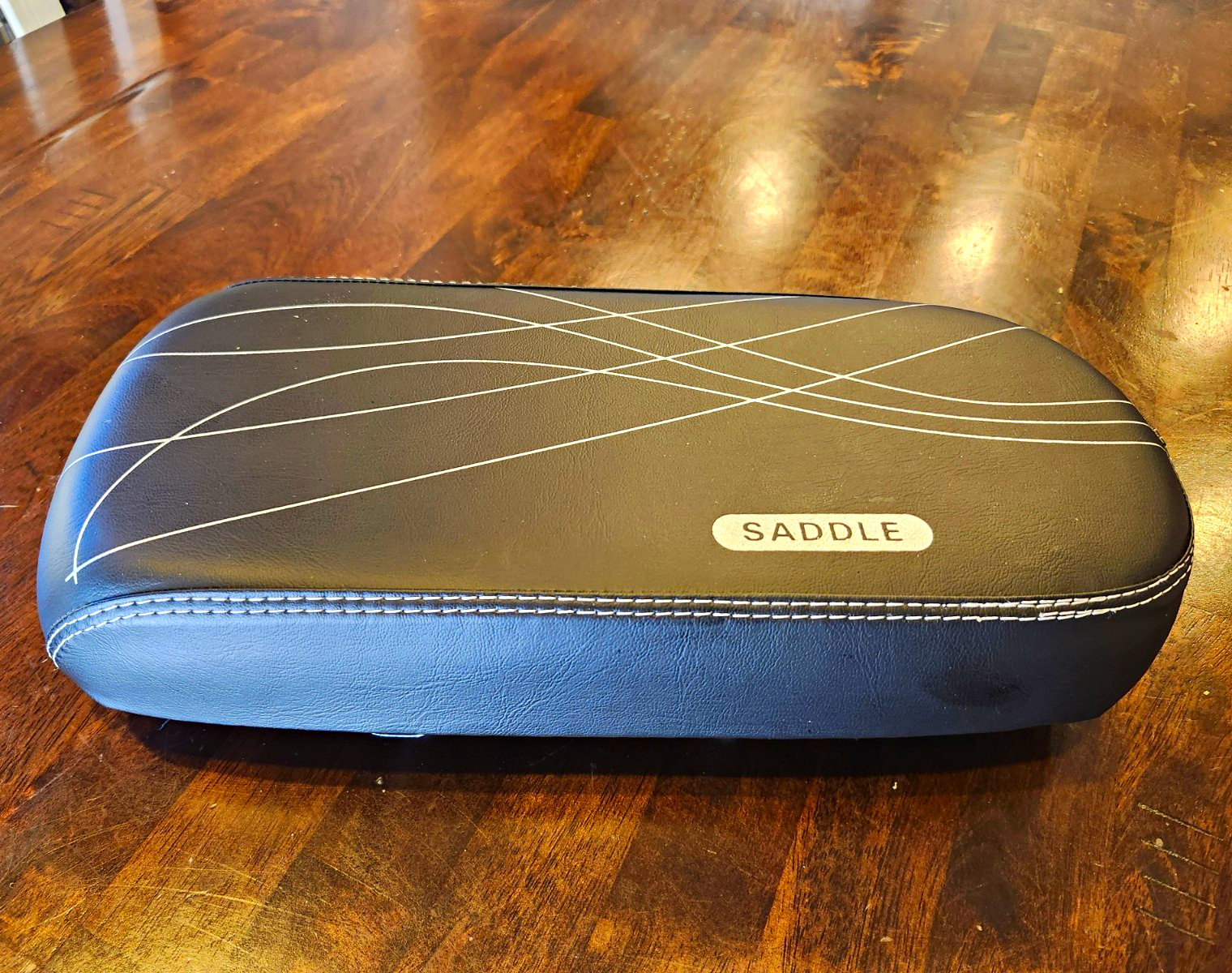 Wide Bike Rear Seat Pad Saddle Black Waterproof PU Cover w/Mounting Brackets