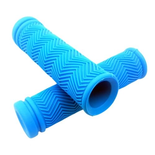 HengDu Bicycle Handlebar, MTB BMX Mountain Bike Rubber Grips Blue 1 Pair