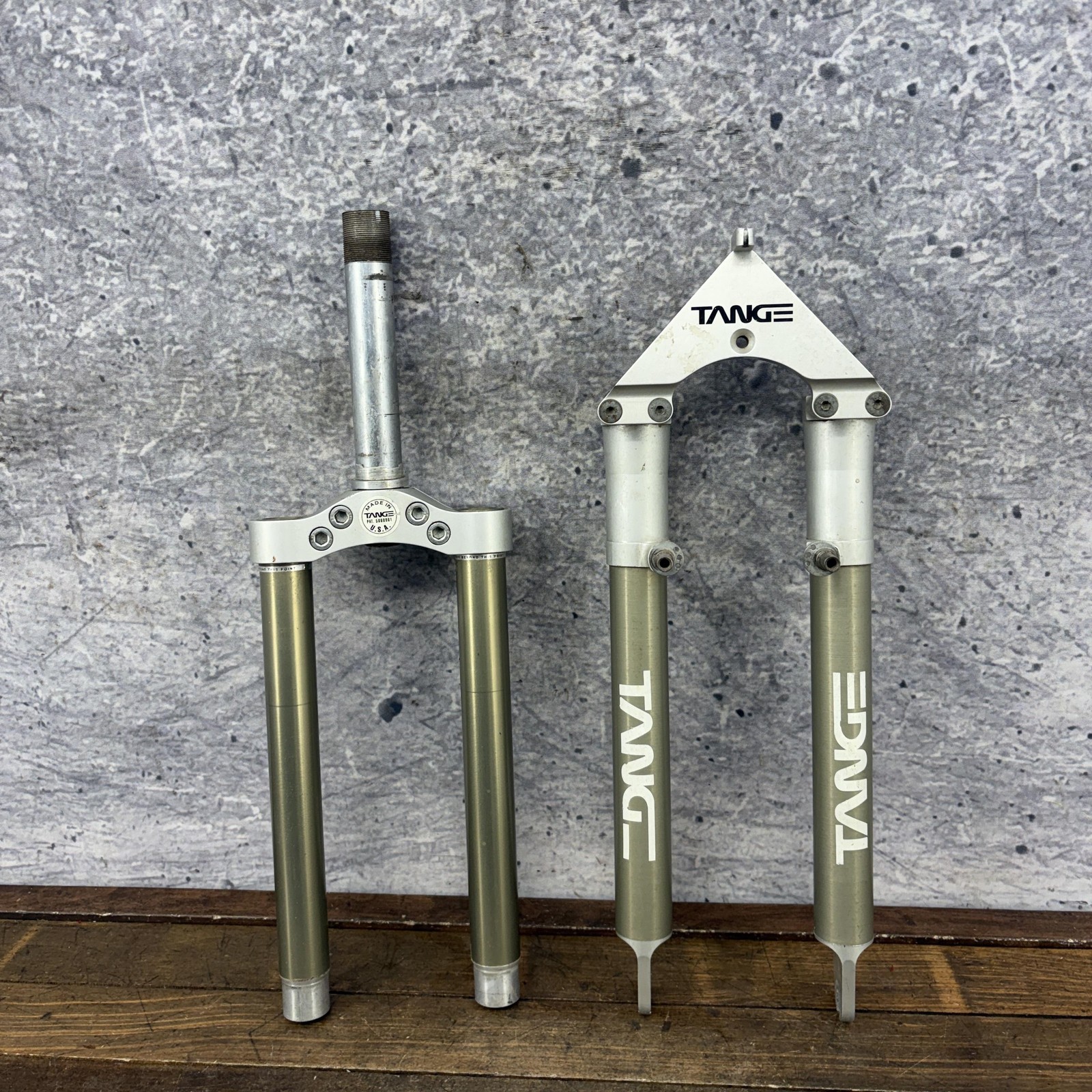Vintage Tange Switchblades Suspension Fork PARTS 1in Threaded Stanchion Crown 26