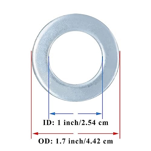 2 Sets Trailer Nut Kit for 1″ Shaft Spindle, Includes 1″ Shaft Spindle Nuts 1″