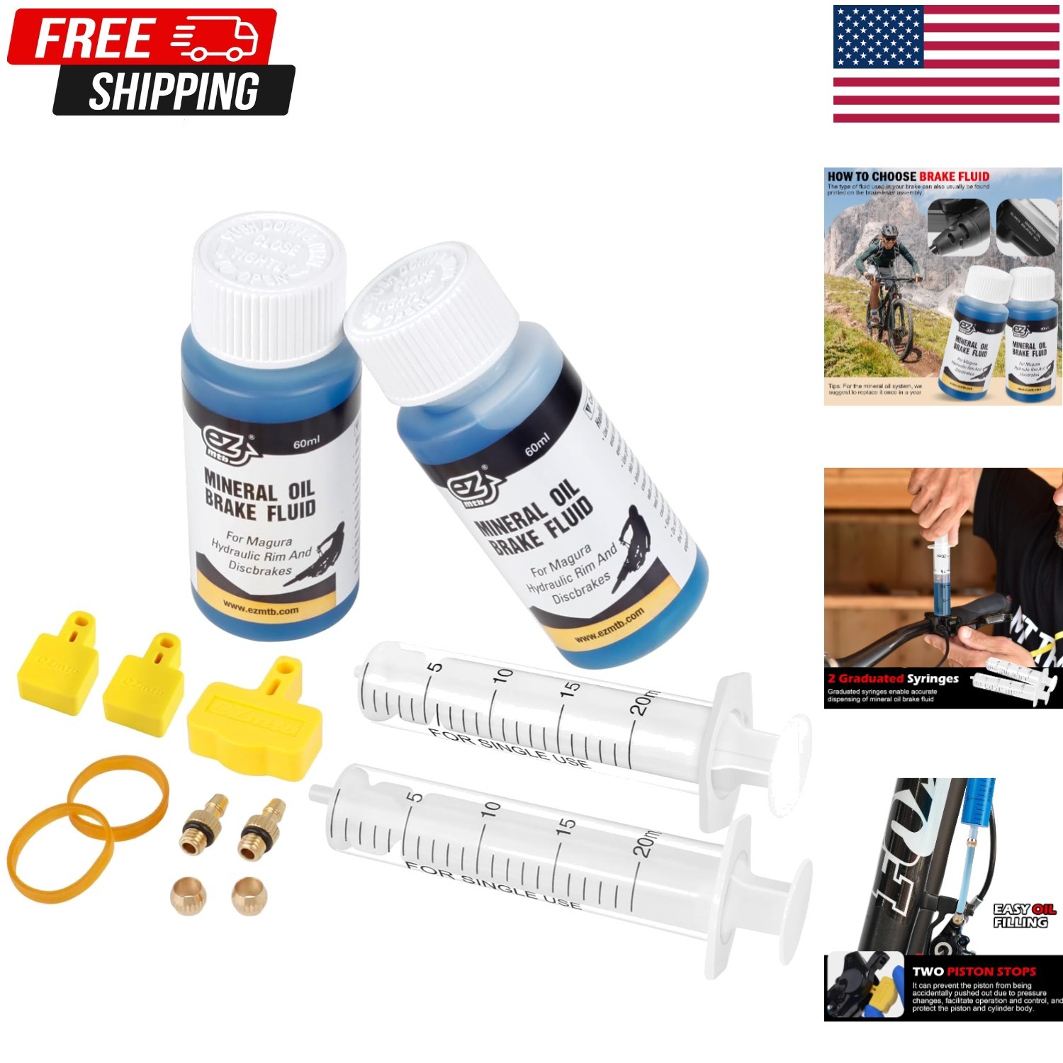 MAGURA Brake Bleed Kit w/ Mineral Oil 120ml Hydraulic Disc Bicycle Bleeding Set