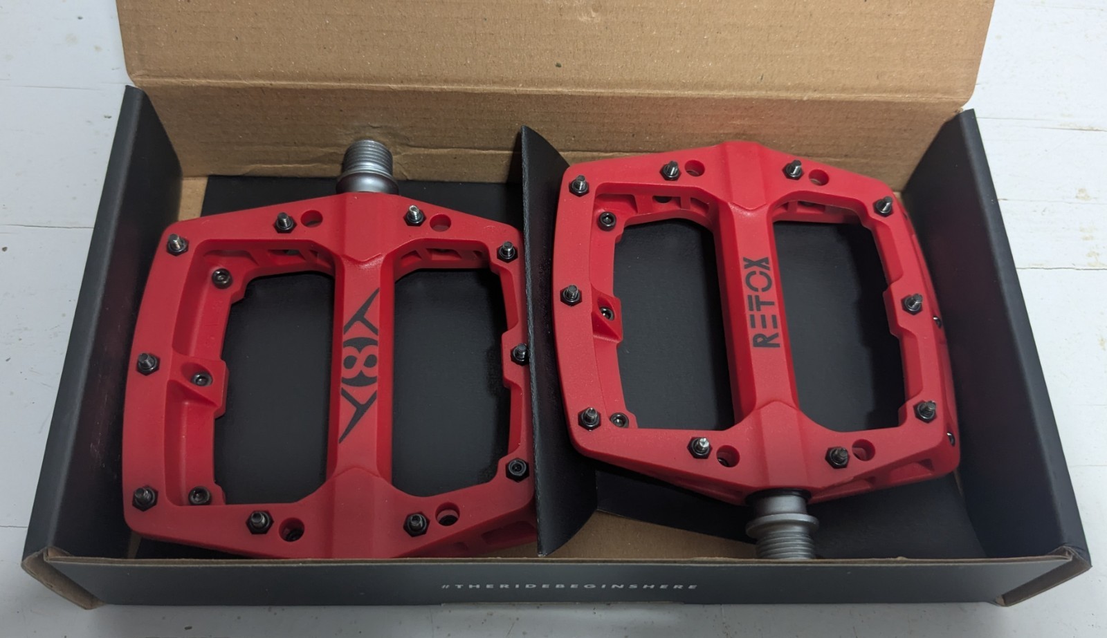 Origin8 Retox Platform Pedals, 9/16″, Red Pedals Have Never Been Out Of The Box