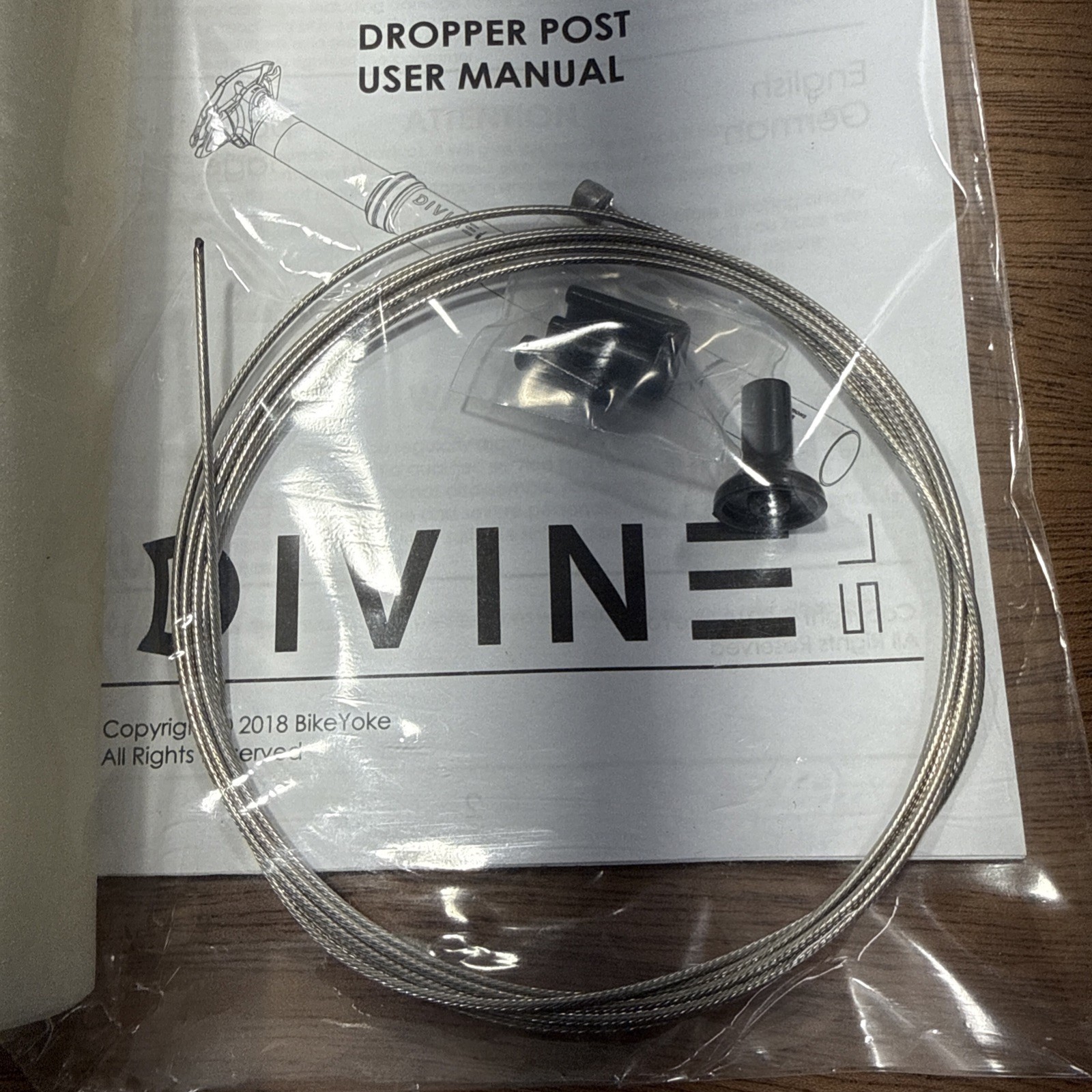 Bike Yoke Divine SL 125mm Dropper Seatpost Post without Remote 30.9mm 400mm