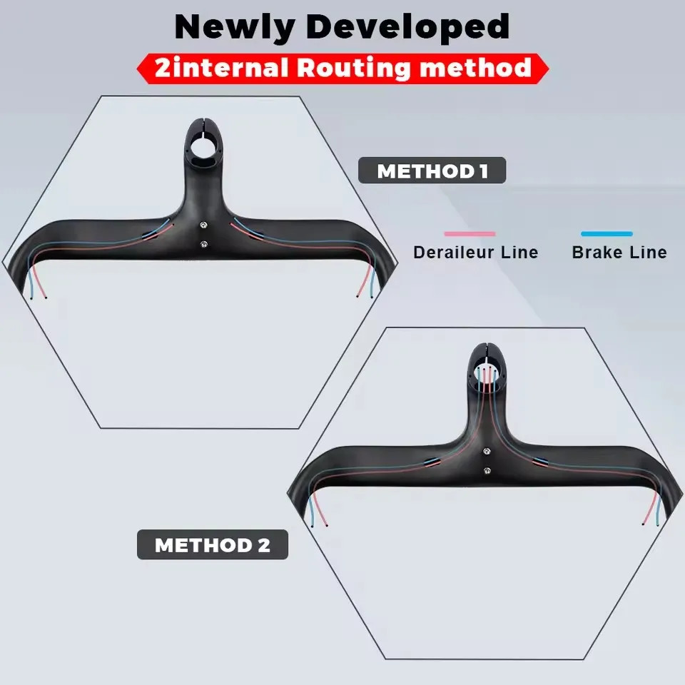 Carbon Handlebar 28.6mm Integrated Road Bike Handlebar Parts with Stem Spacer