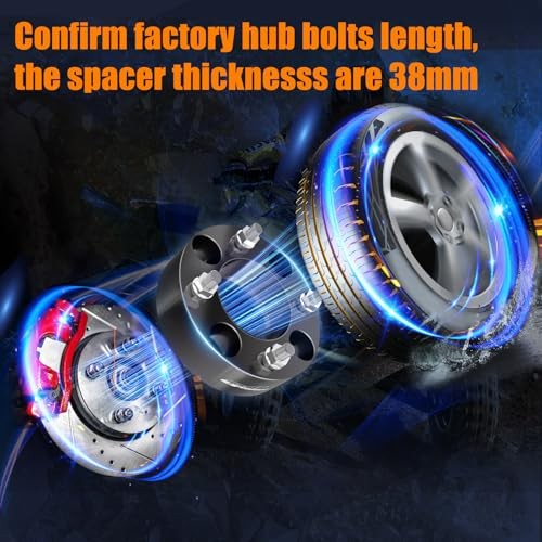 ATV Wheel Spacers 4×110, Compatible with CFMoto, 1.5″-12×1.25 -2pc black