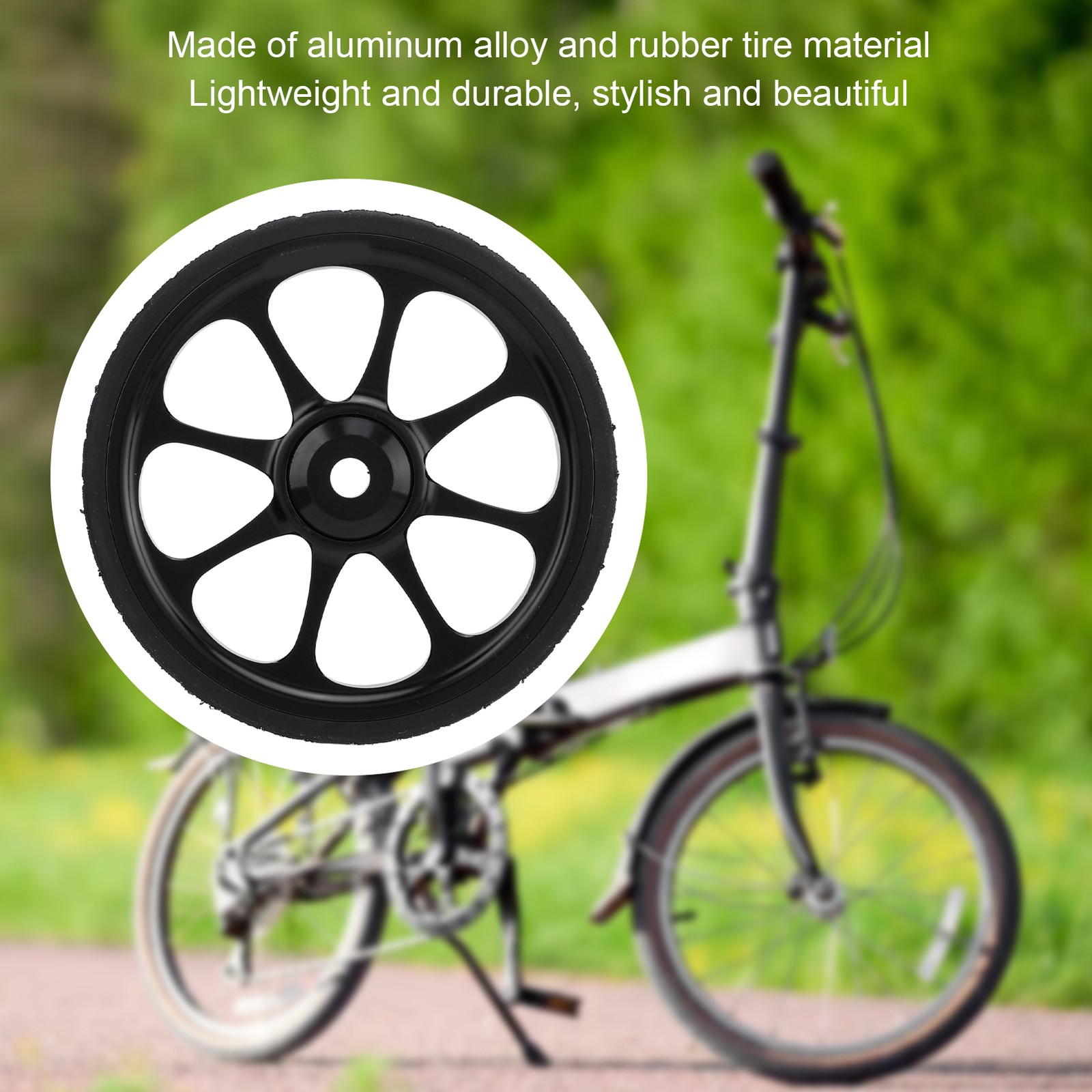 Aluminum Folding Bike Easy Wheel 82mm For Brompton/3sixty (Black)