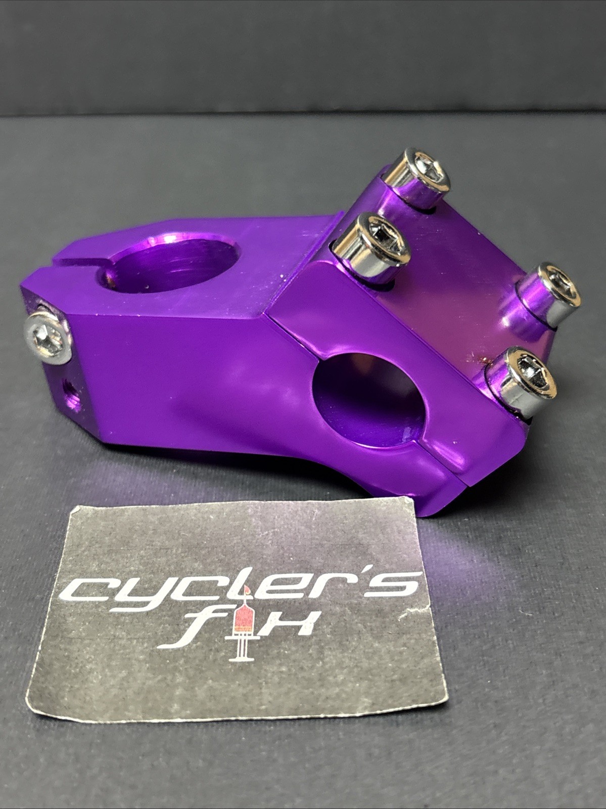 Anodized Purple Bmx 1 1/8” Threadless Alloy 22.2mm Top Load Stem Bike Freestyle
