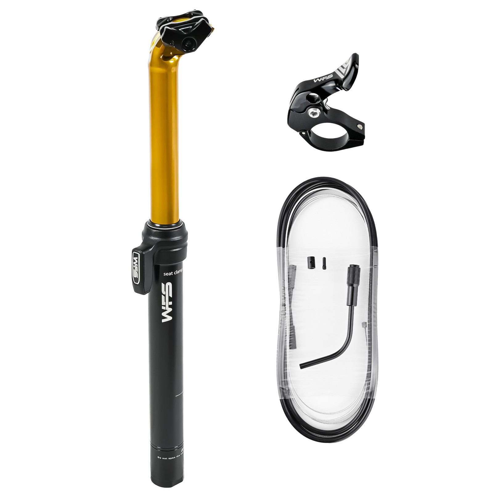 WFS Vresa Remote External Dropper Post 30.9X360 mm Travel 100mm, Gold