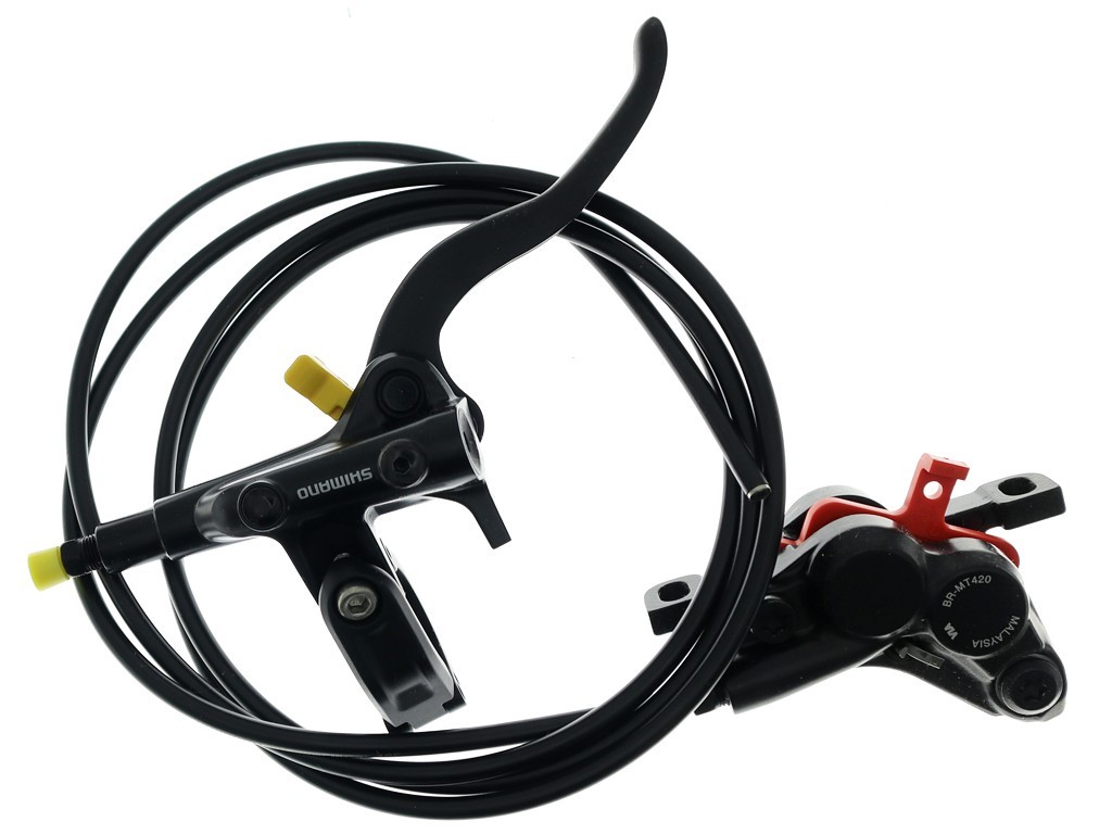 Shimano DEORE BL-M4100 / BR-MT420 4-Piston Hydraulic Disc Brake Set Front+Rear