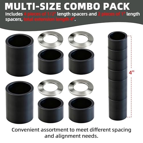Wheel Hub Spacers – 5/8″ Axle Spacer Kit, Combo Pack with 4 x Nylon 5/8″ Bore