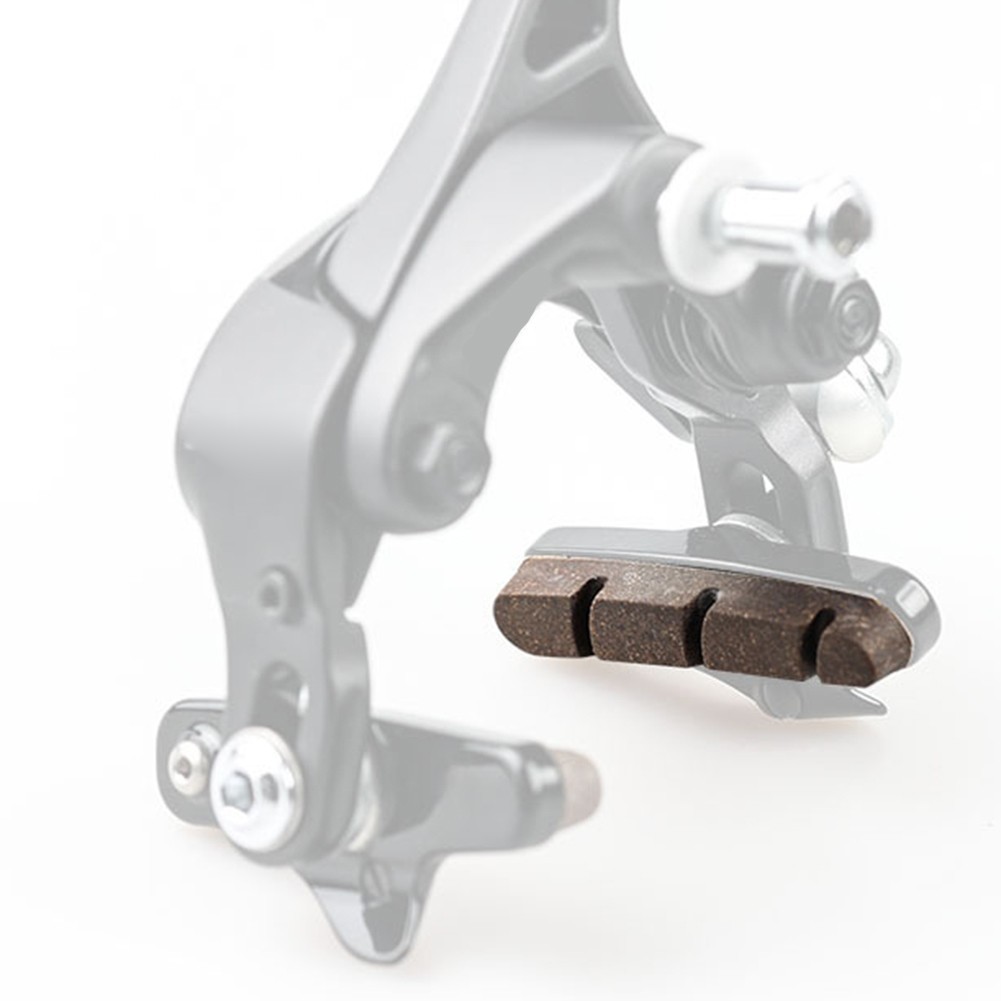 Brake Pads for Carbon Wheel Road Bikes 2pcs Cork and Plastic Composite Brown