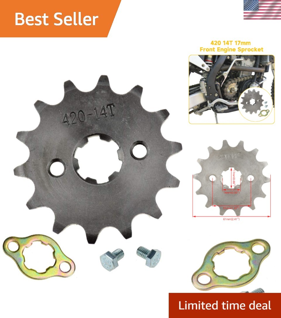 Durable 420 14T Front Sprocket for TaoTao, Coolster, and More – Easy Install Kit