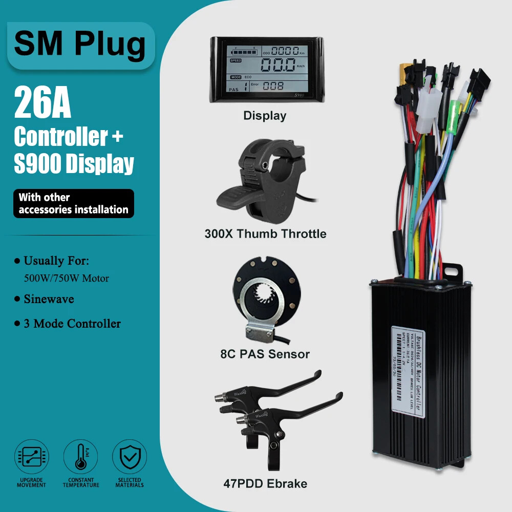 E-bike Three-Mode Controller Sine Wave with LCD Display Motor Accessory 17-60A