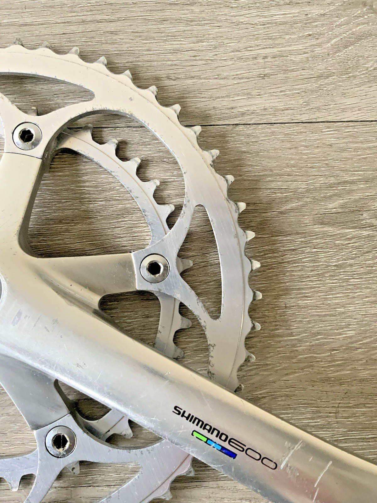 SHIMANO 600 ULTEGRA CRANKSET DOUBLE 6400 53-39 TOOTH 172.5 MM ARMS 6, 7, OR 8