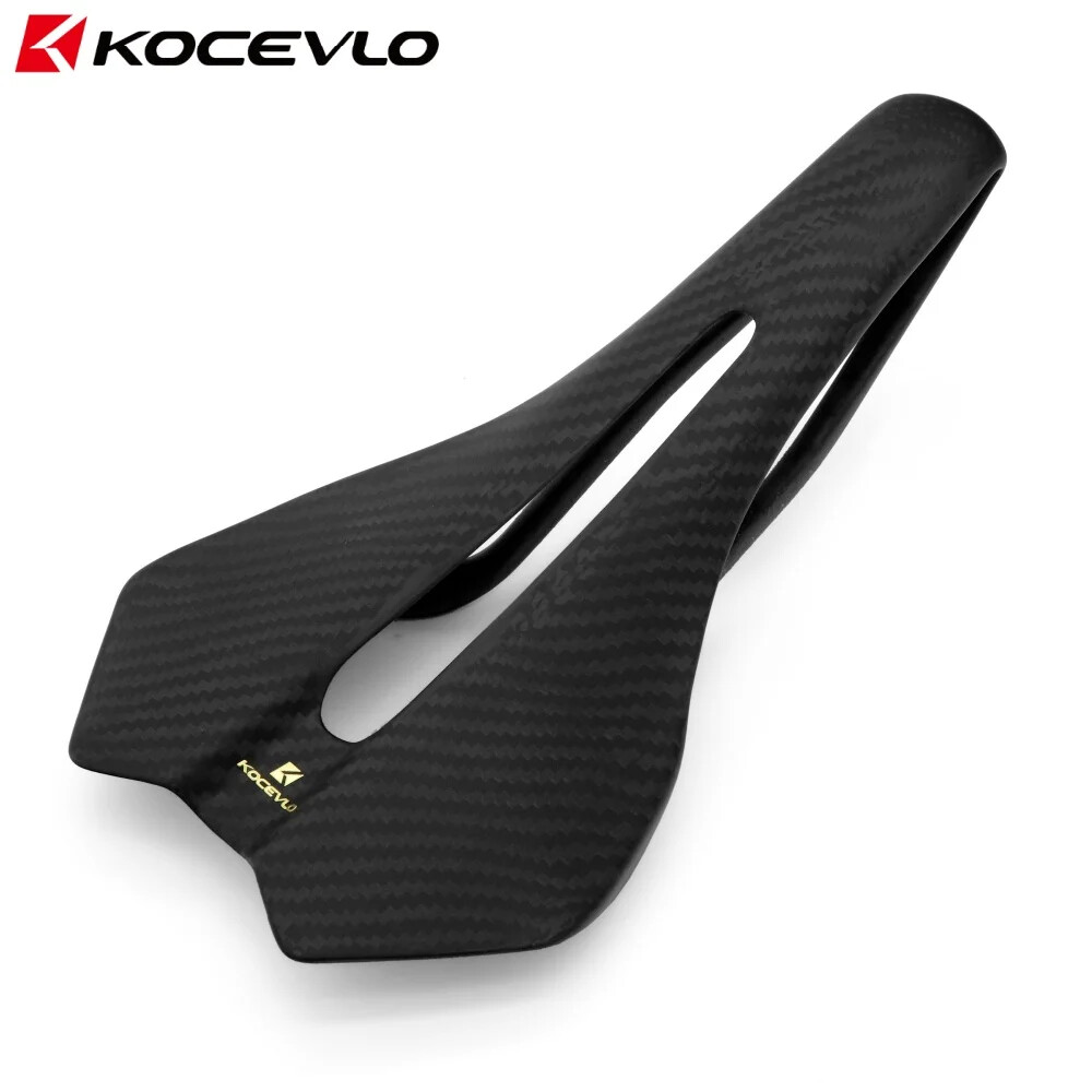 KOCEVLO Carbon Fiber Road Bike Saddle Ultralight 90g Integrated Seat Cushion