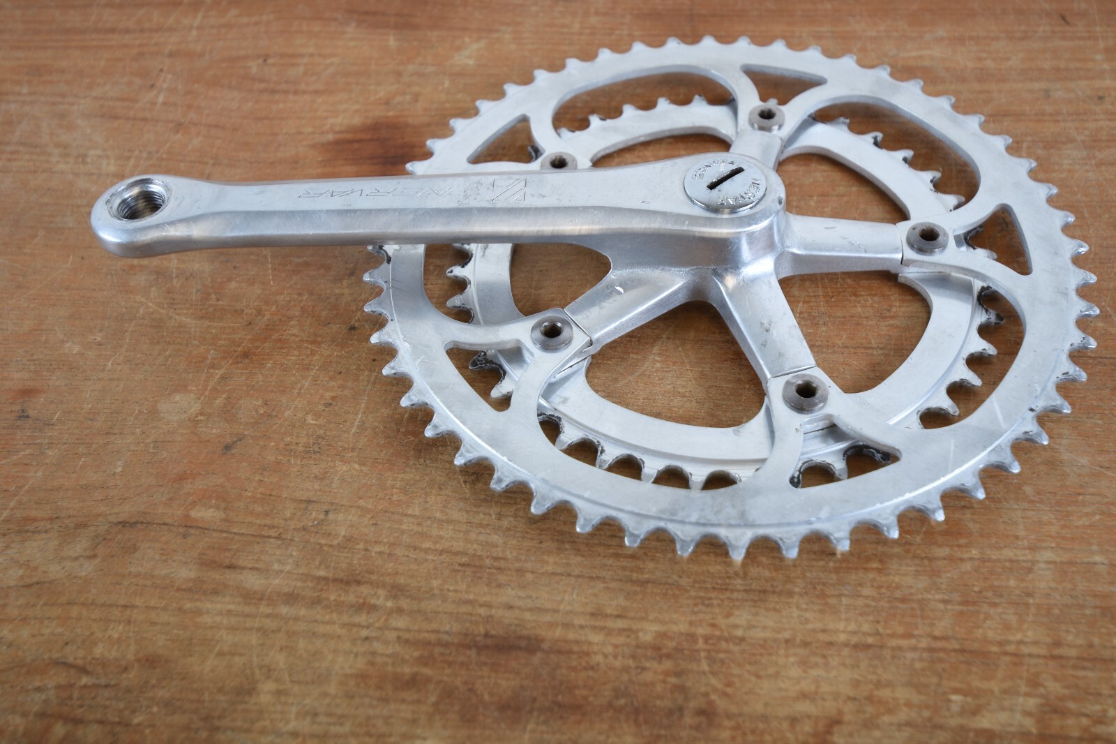Vintage Nervar Crank Set France Alloy Square Road 9/16 English