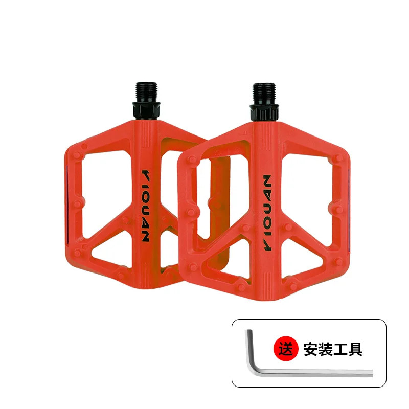 Non-Slip Wide Platform Bike Pedals for BMX, MTB & E-Bikes – 9/16″ Nylon Bearings