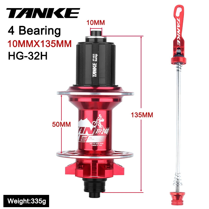 Mountain Bike Disc Brake Sealed Bearing Hub 6 Claw 108 Clicks 32H Quick Release
