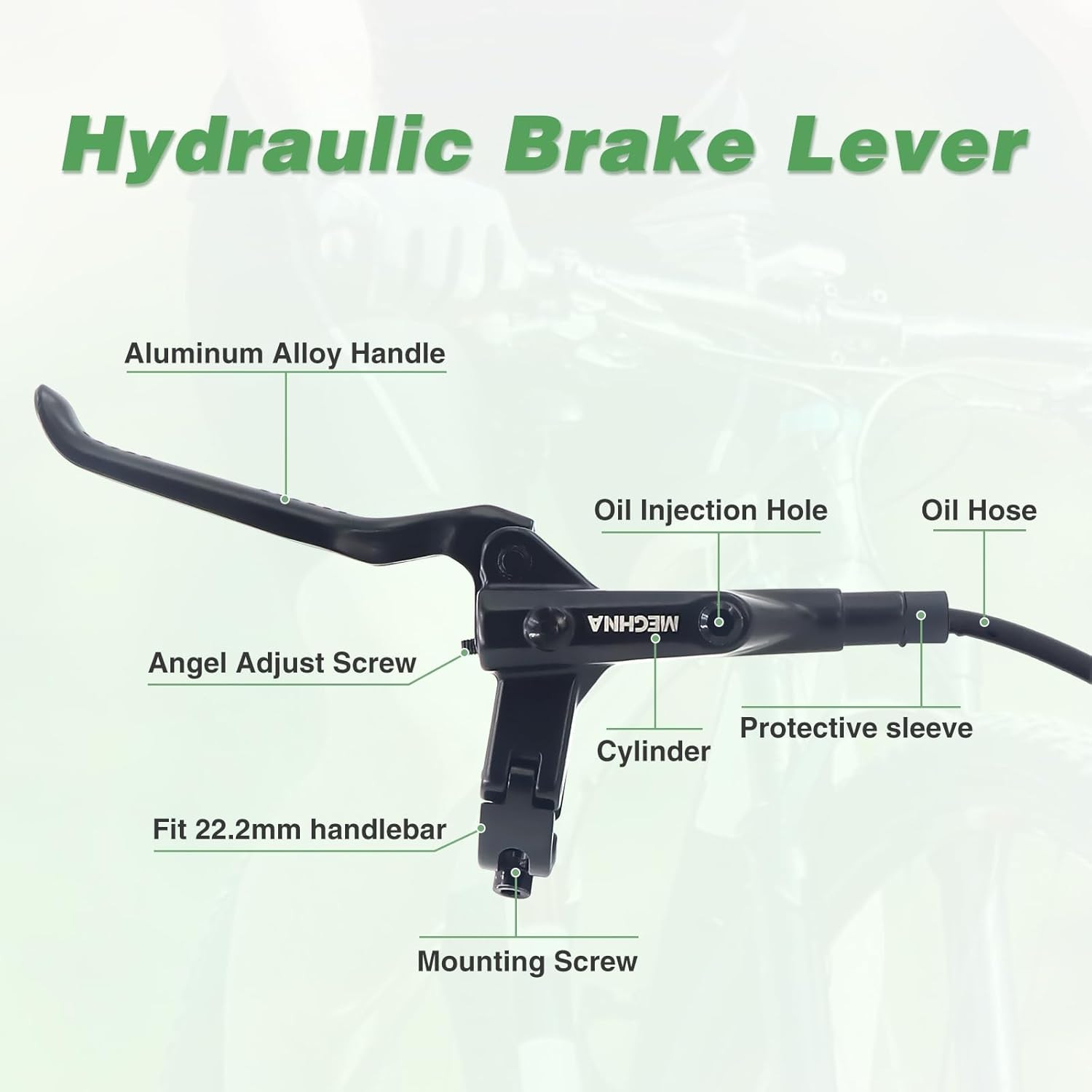 Hydraulic Brake Set Bike Disc Brakes Kit with Left Front 800Mm Right Rear 1550 M