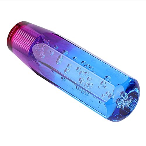 Universal Acrylic Shift Knob, Ergonomic Shifter Lever with 2 Blue purple