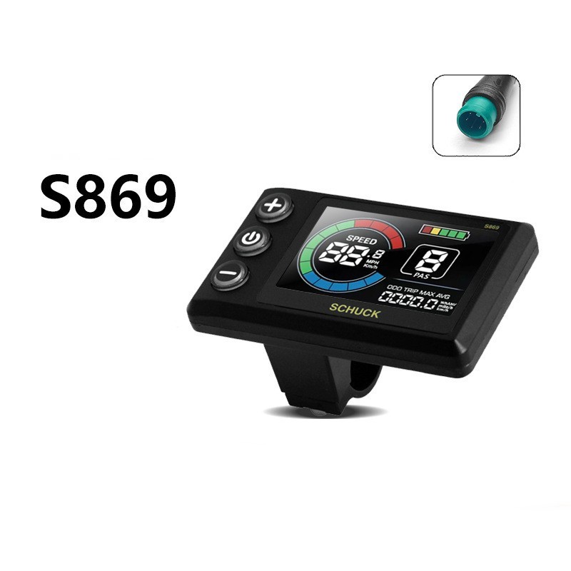 E-Bike Compatible S869 Smart LCD Color Screen with light wire 5PIN WP plug