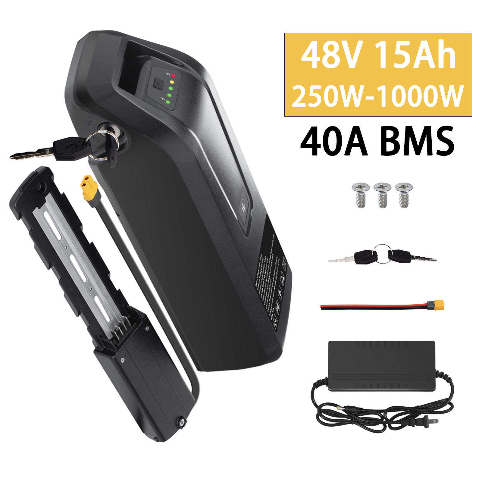 48V 15Ah Ebike Lithium ion Batter For 100W-1000W Motor Electric Bicycle Hailong