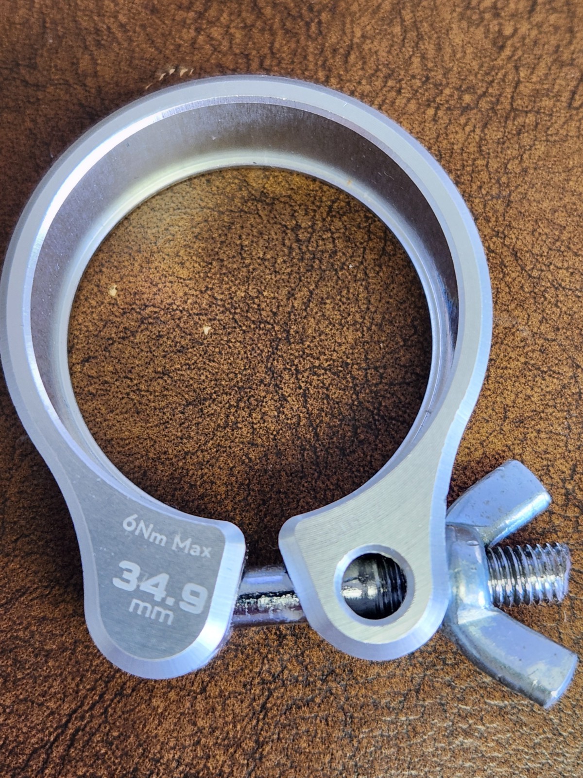 Wolf Tooth Seatpost Clamp – 34.9mm, Bolt-On, Raw Silver