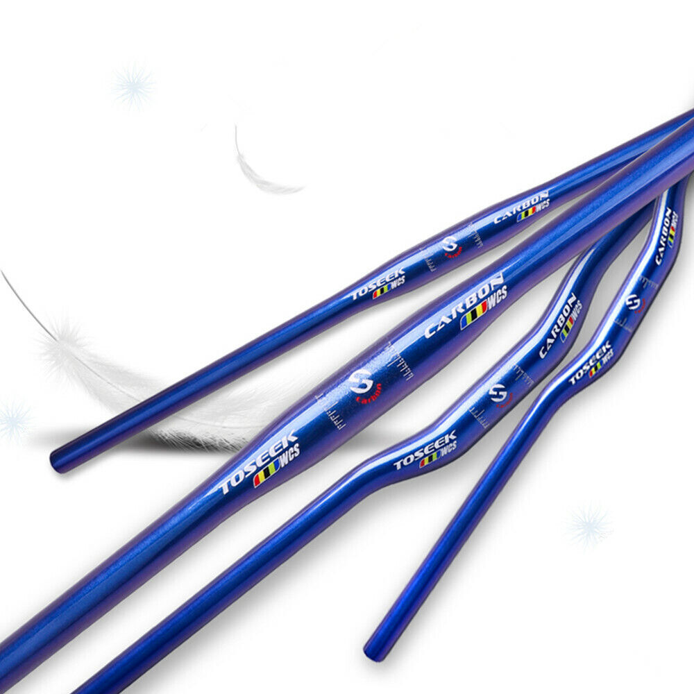Blue Purple Carbon Handlebar Mountain Bicycle Flat Bar Rise Bar 31.8*600-760mm