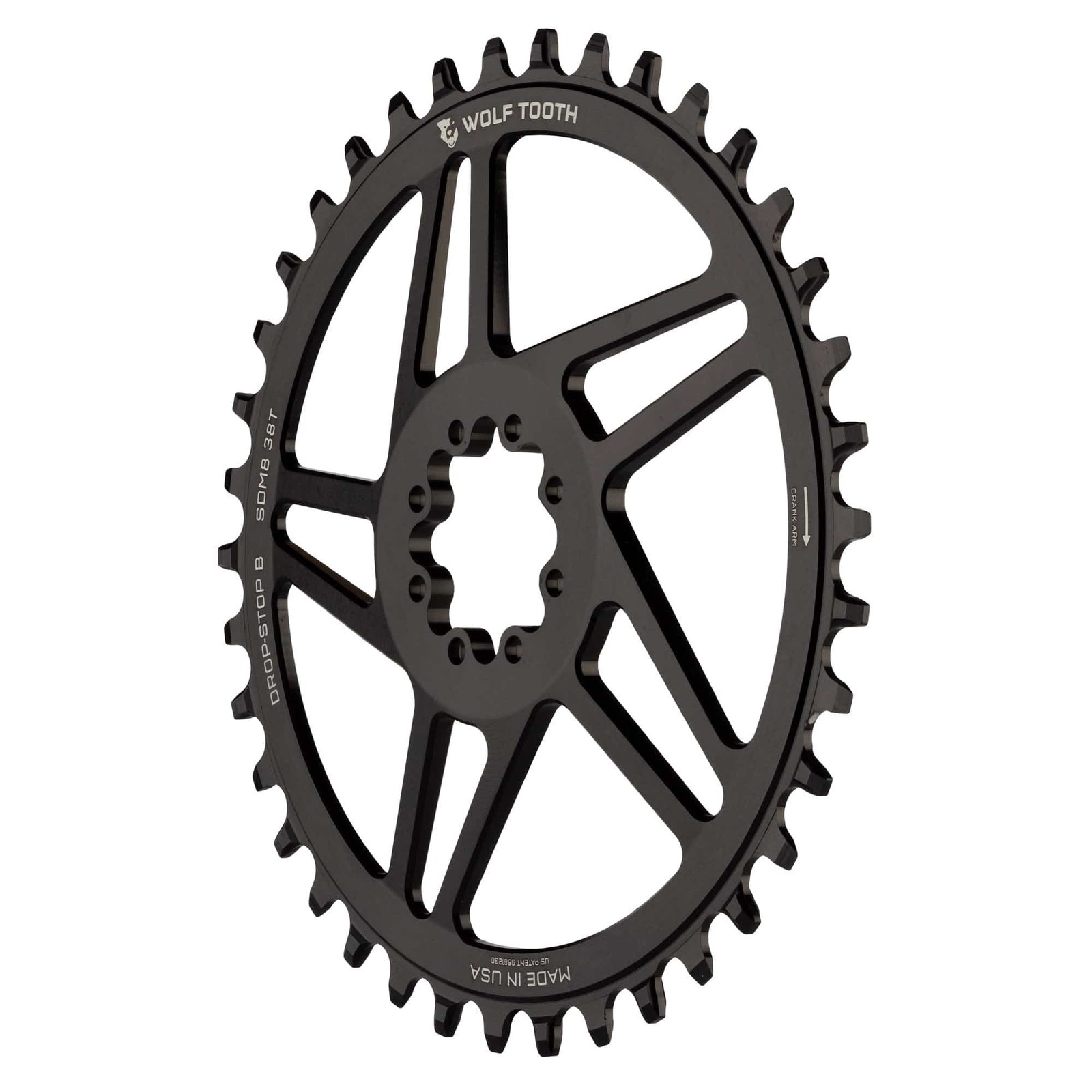 Wolf Tooth 34T Direct Mount Chainring for 8-Bolt Gravel & Road, Drop-Stop B