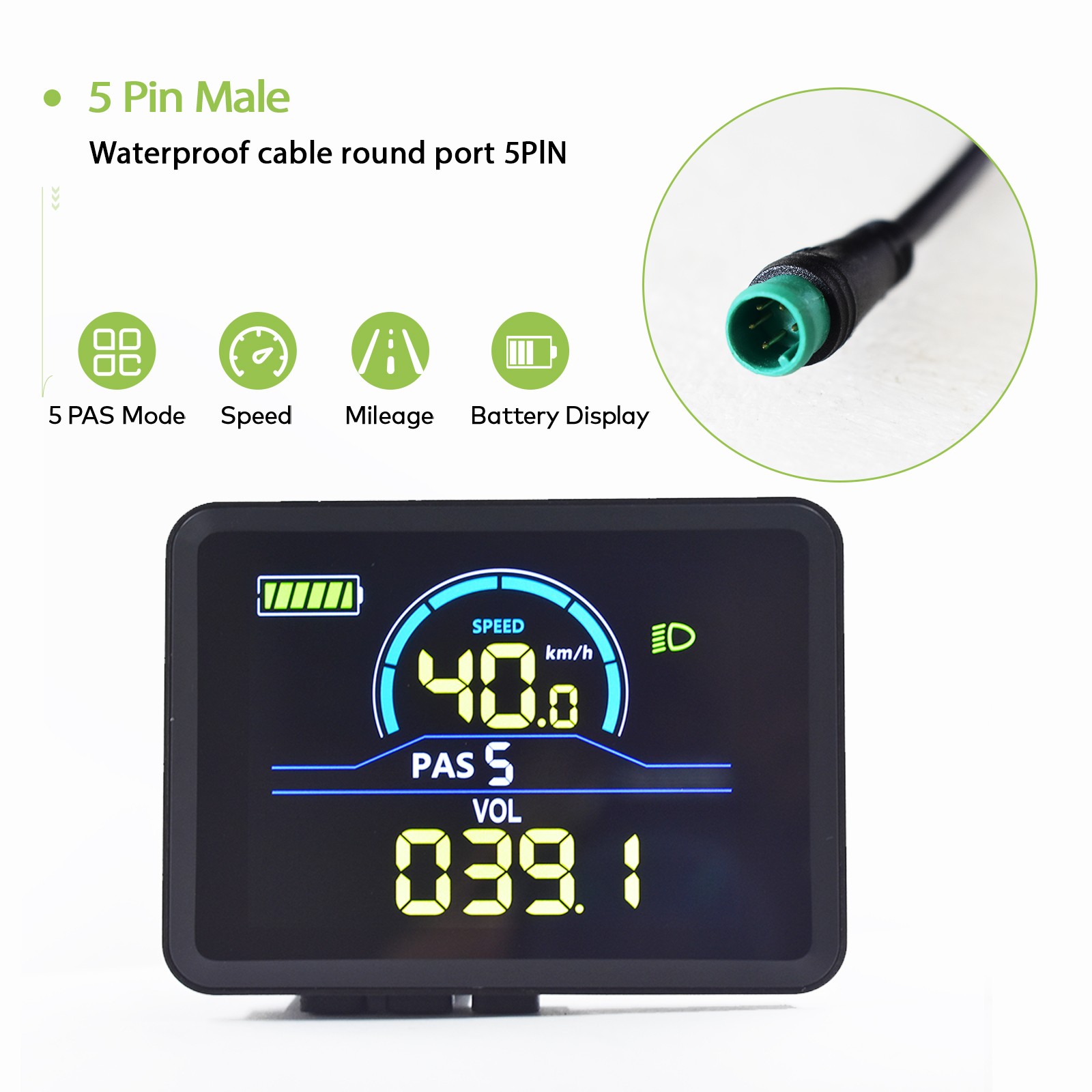UART 2 Cycling Computer Waterproof P5C LCD Speed Odometer Cycling Accessories
