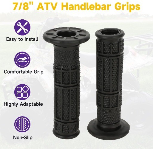 7/8″ ATV Handlebar Handle Grips Compatible with 125cc 110 Color: Classic Black