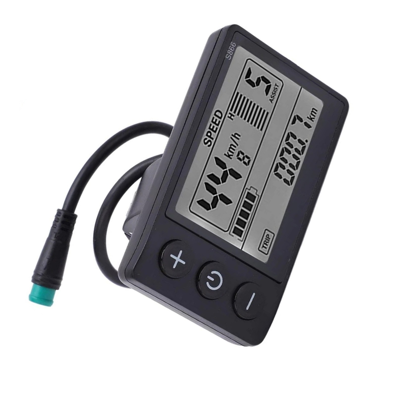 1PCS Universal Black Electric Bike Speedometer LCD Screen for Electric Scooter