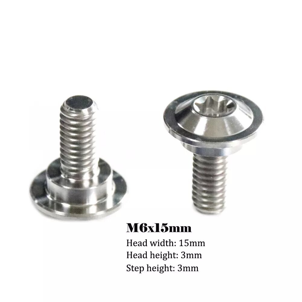 Titanium Steps Screws M5×14mm M6×15mm Internal Torx Flying saucer head Bolts