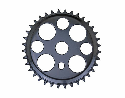 VINTAGE LOWRIDER 36T LUCKY 7 STEEL CHAINRING 1/2 X 1/8 IN BLACK FOR 1PC CRANK.