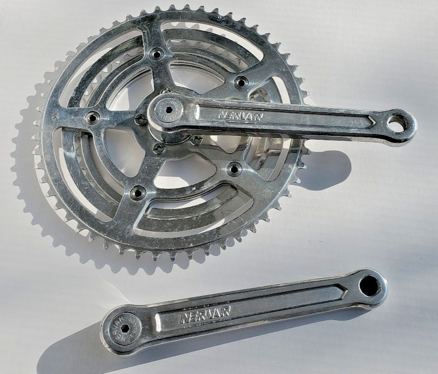 Vtg Nervar Bicycle Crank Set 54/40 BSA Stronglight Trek Motobecane Peugeot 70’s