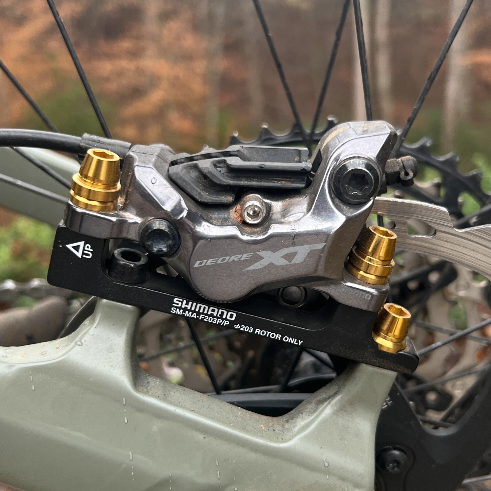 Trail Arc Titanium MTB Brake Caliper Mounting Bolt + flat, cone, cup washer (1x)