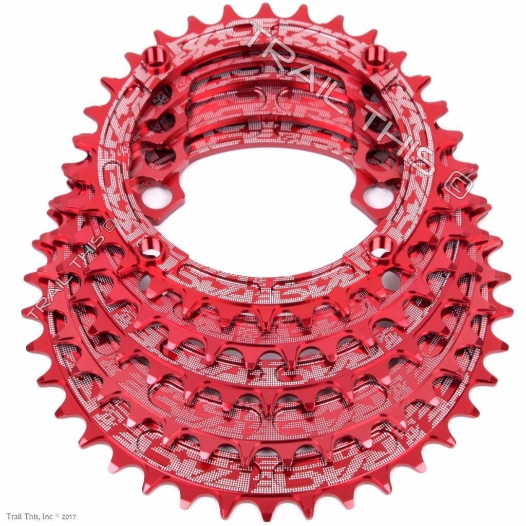 RaceFace Red Narrow-Wide 30,32,34,36,38T x 104 MTB Chainring 9 10 11 12-Speed