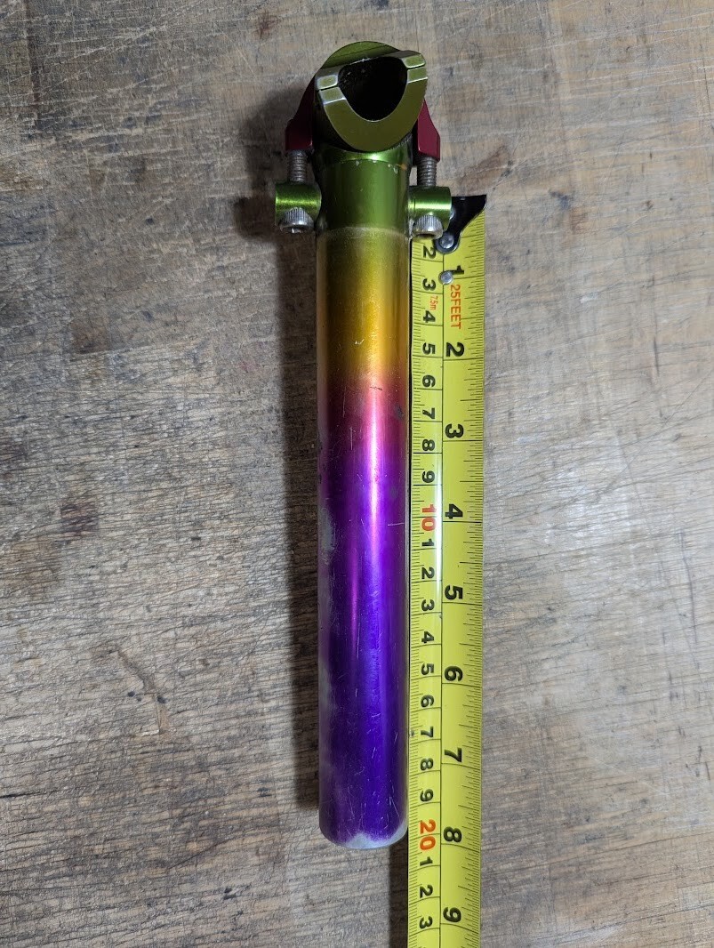 KOOKA 27.2mm seatpost in cool anodize rainbow colour