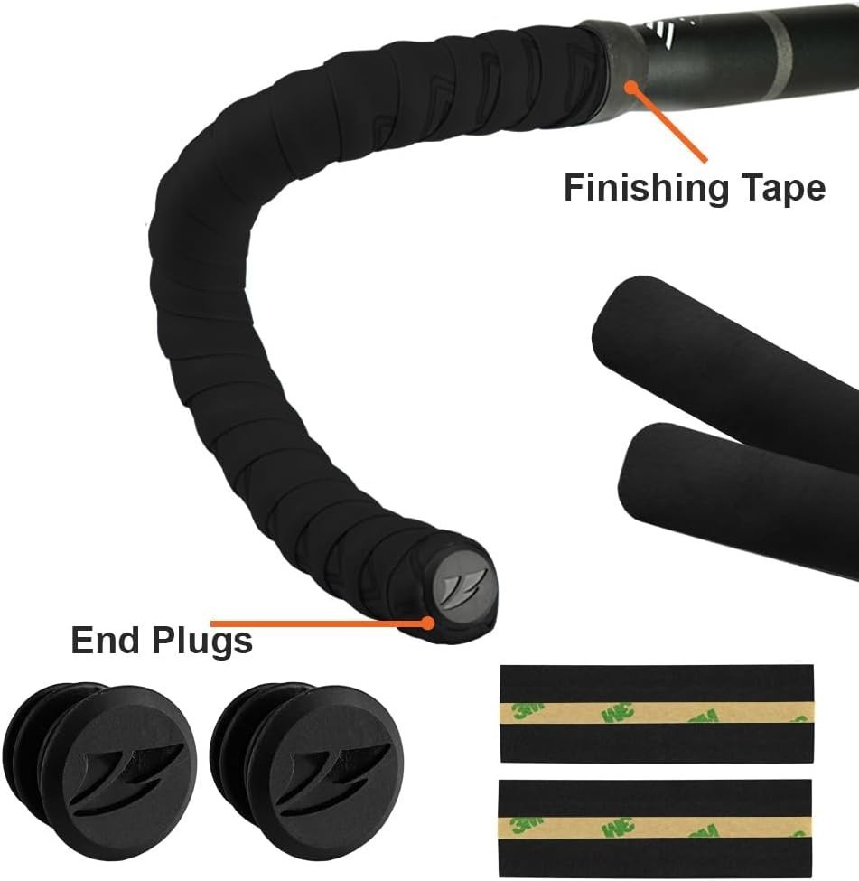 Bike Handlebar Tape for Road Bike, Bicycle 3mm EVA Padded Bar Tape, 2 Roll