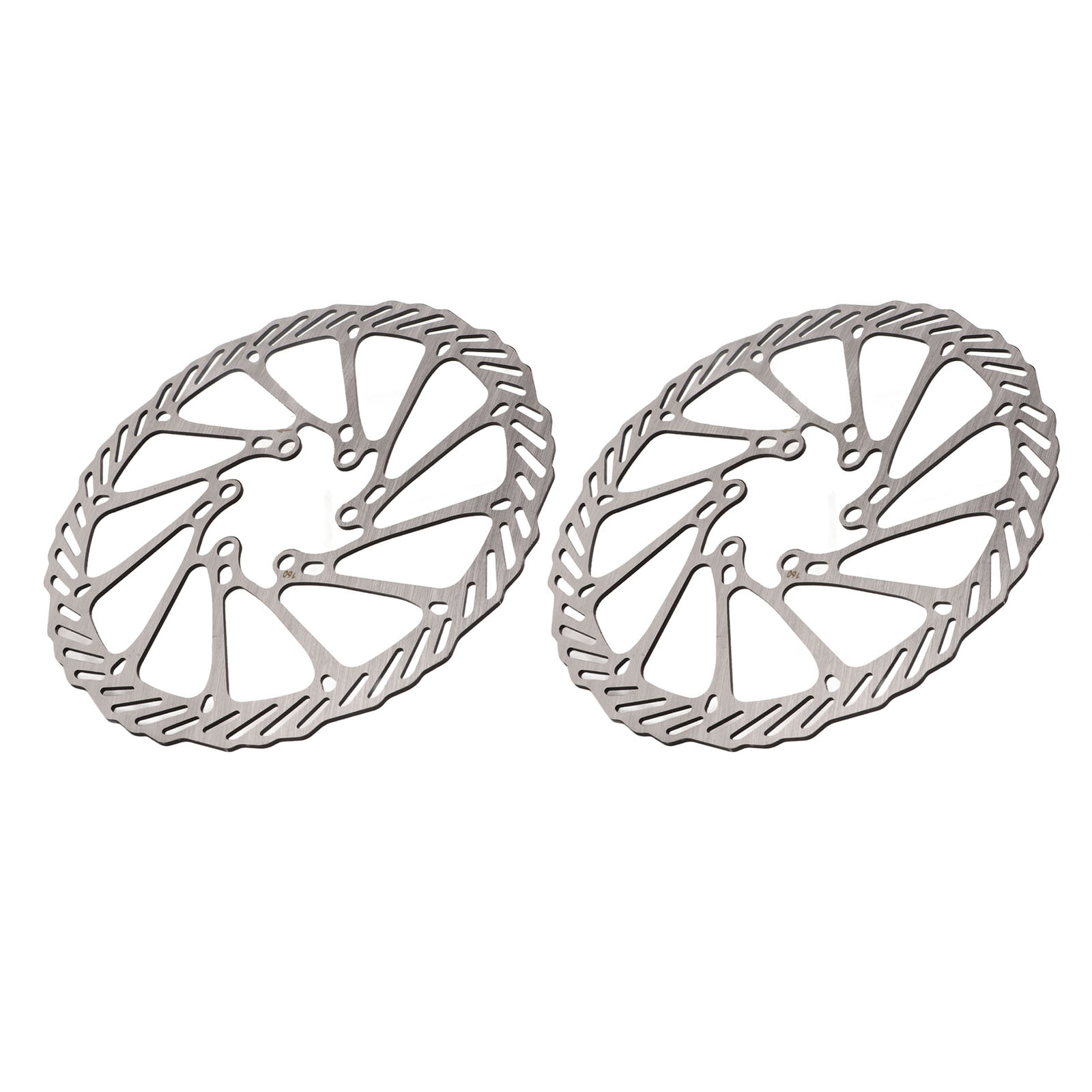 (160mm/6.3in)2 Pcs Bike Disc Brake Rotors Lightweight Fast Heat Dissipation
