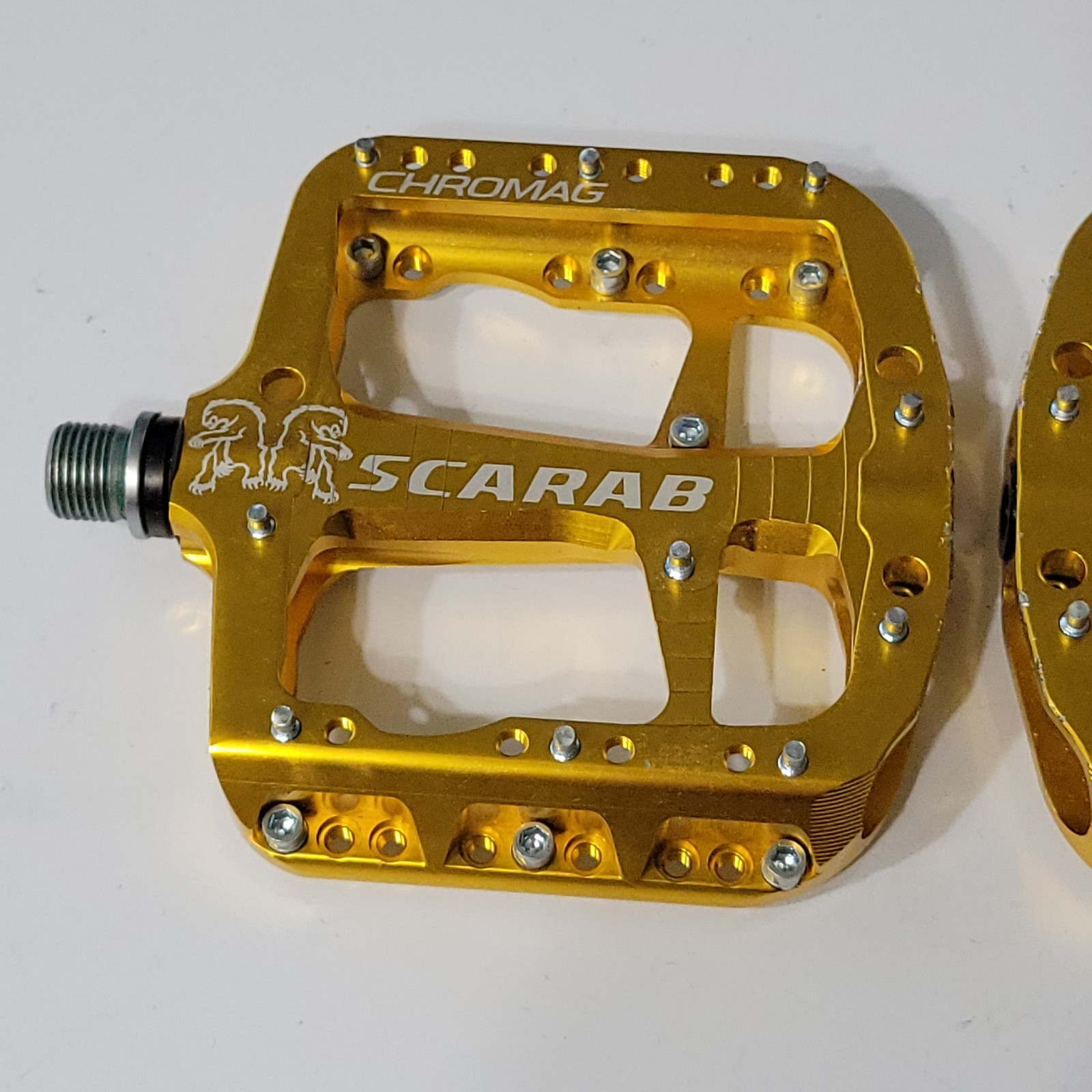 Chromag Scarab Platform pedals 9/16 sealed bearings Gold BMX mountain bike