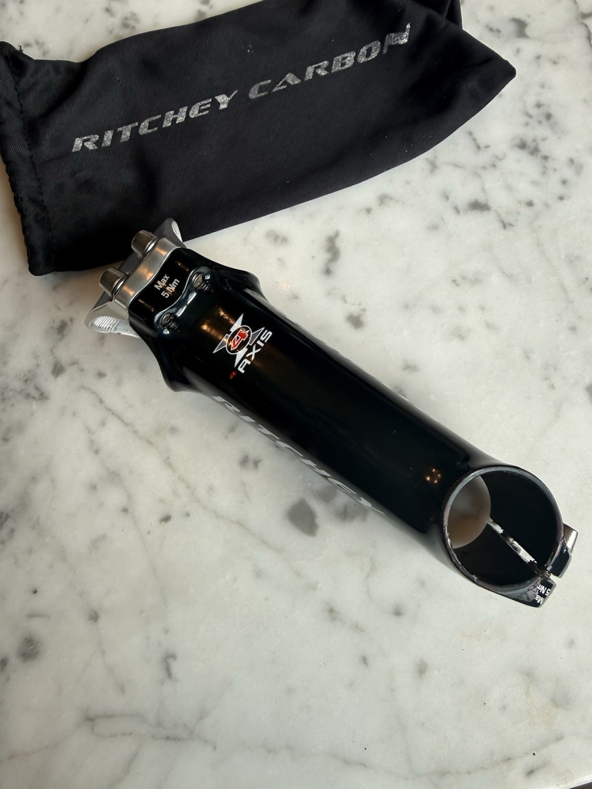 Ritchey WCS Axis 4 Aluminum Bicycle Stem, 110mm, 6° Rise/Drop, Threadless, 137g